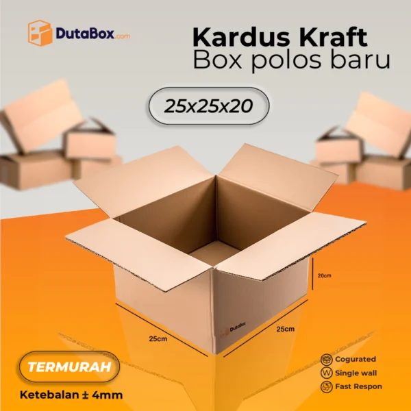 Kardus Box Baru 25x25x20 ( Single Wall ) Kardus packing