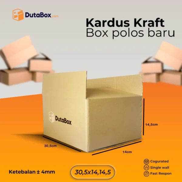 Kardus Box Baru 30,5x14x14,5 ( Single Wall ) Kardus packing