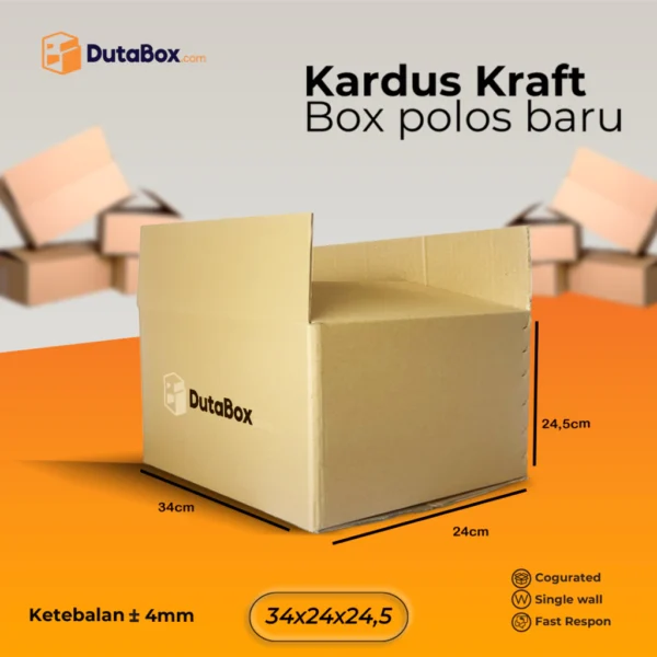 Kardus Box Baru 34x24x24,5 ( Single Wall ) Kardus packing