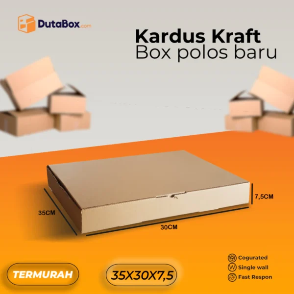 Kardus Box Baru 35x30x7,5 ( Single Wall ) Kardus packing Diecut